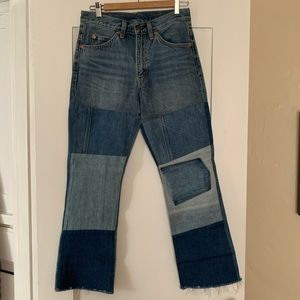 Levi’s Patchwork Cropped Flare